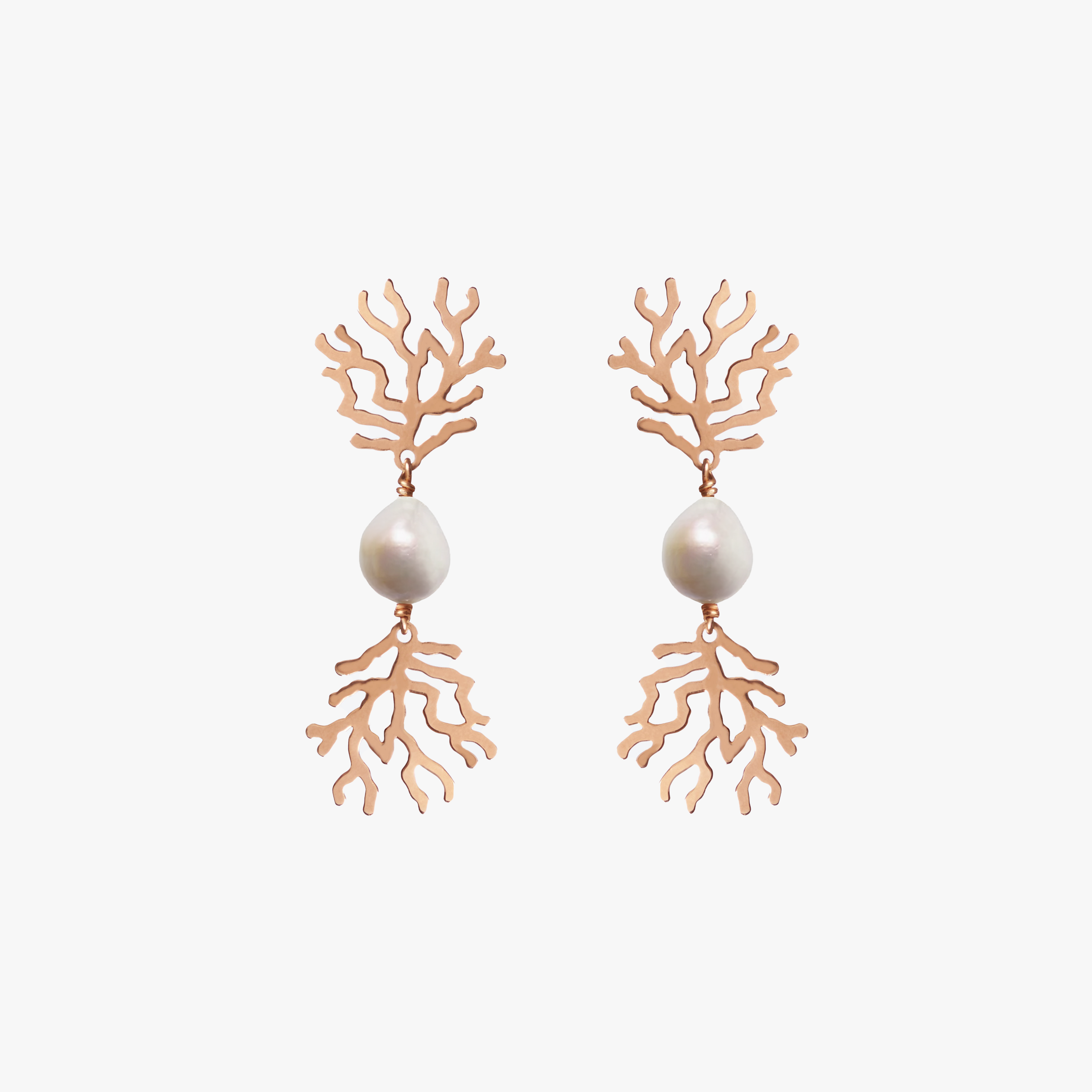 Double Plaine Corail Rose Gold - Oceano Pearls