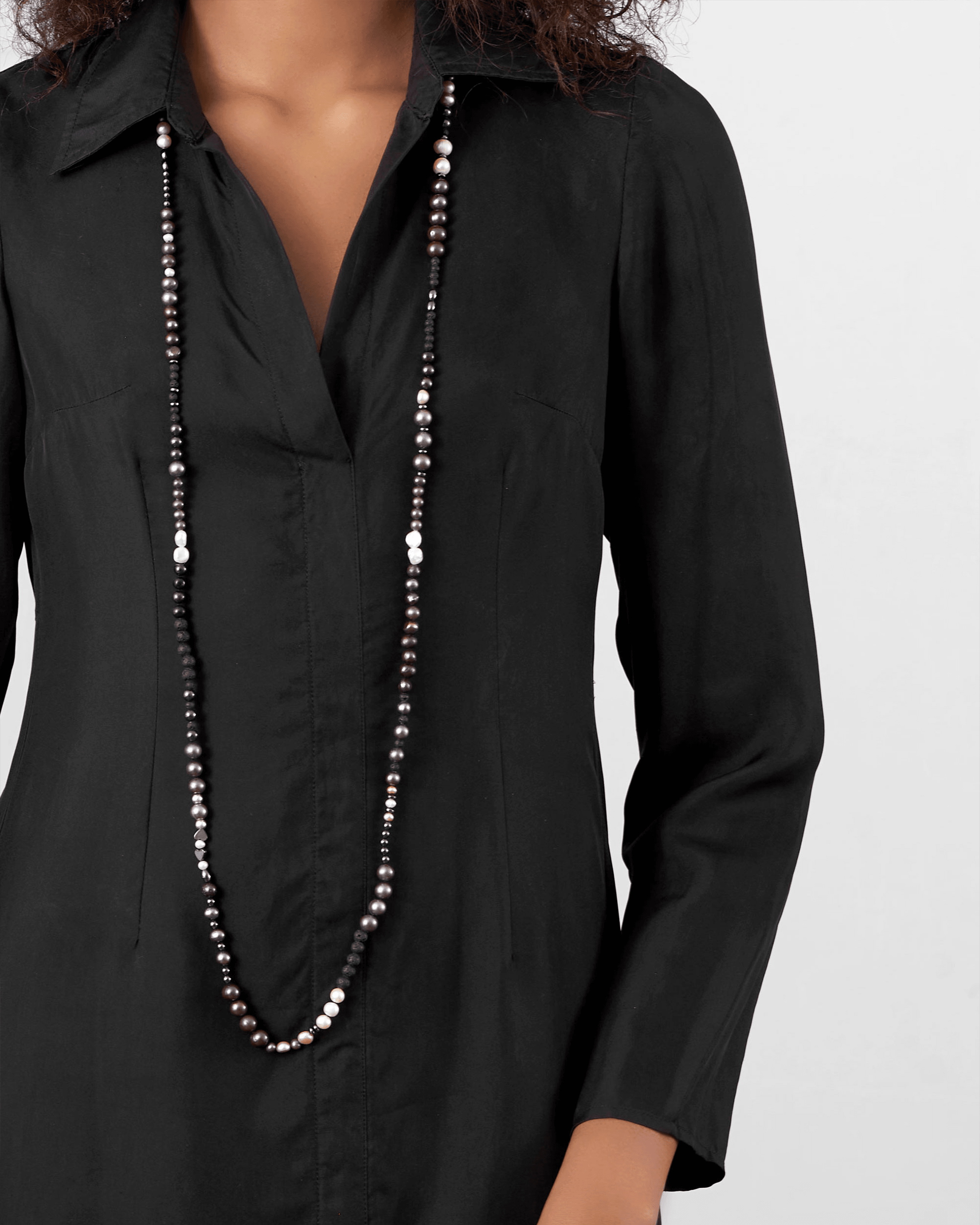 Rivière Noire Black Silver - Oceano Pearls