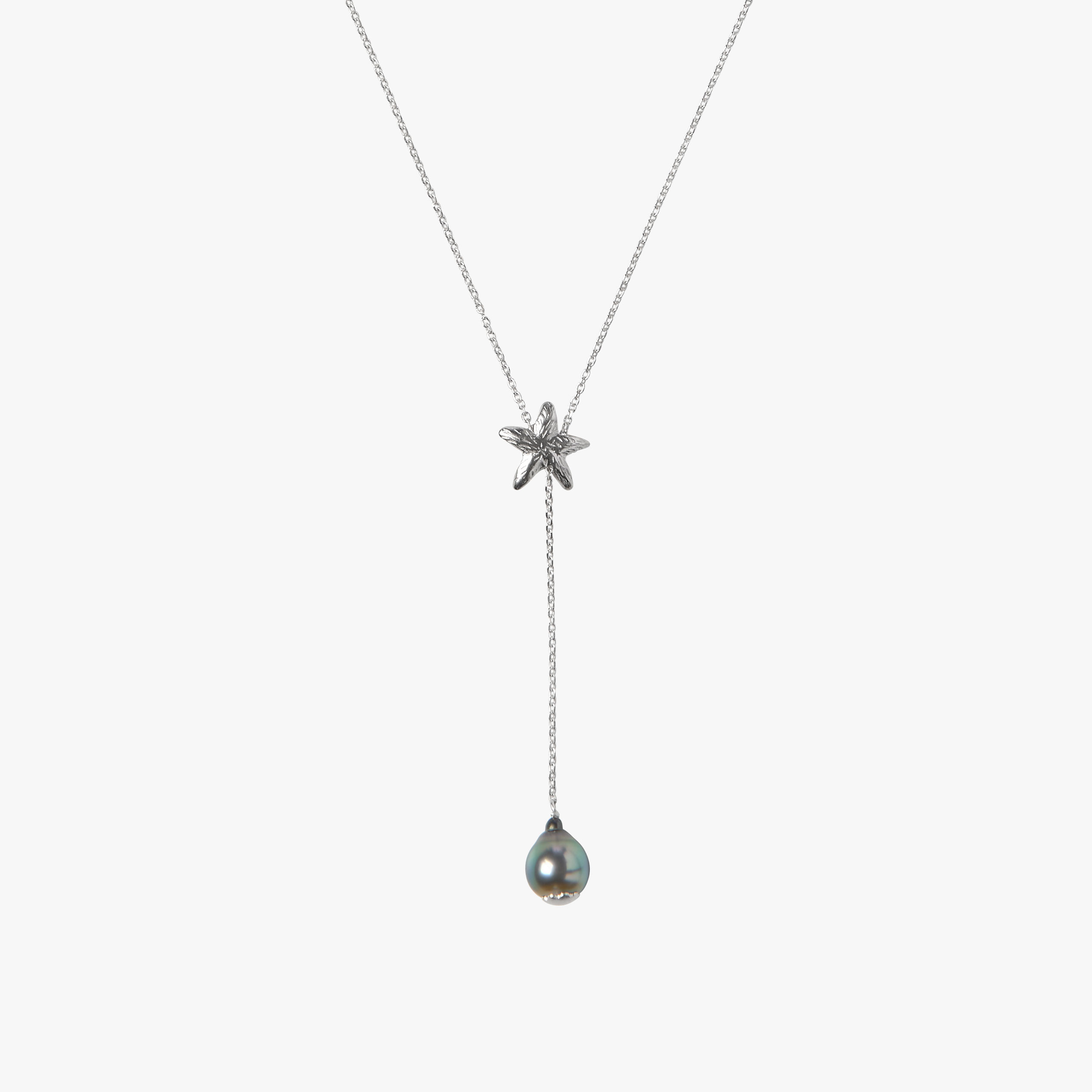 Trou d'Eau Douce Silver Tahitian Adjustable Starfish - Oceano Pearls