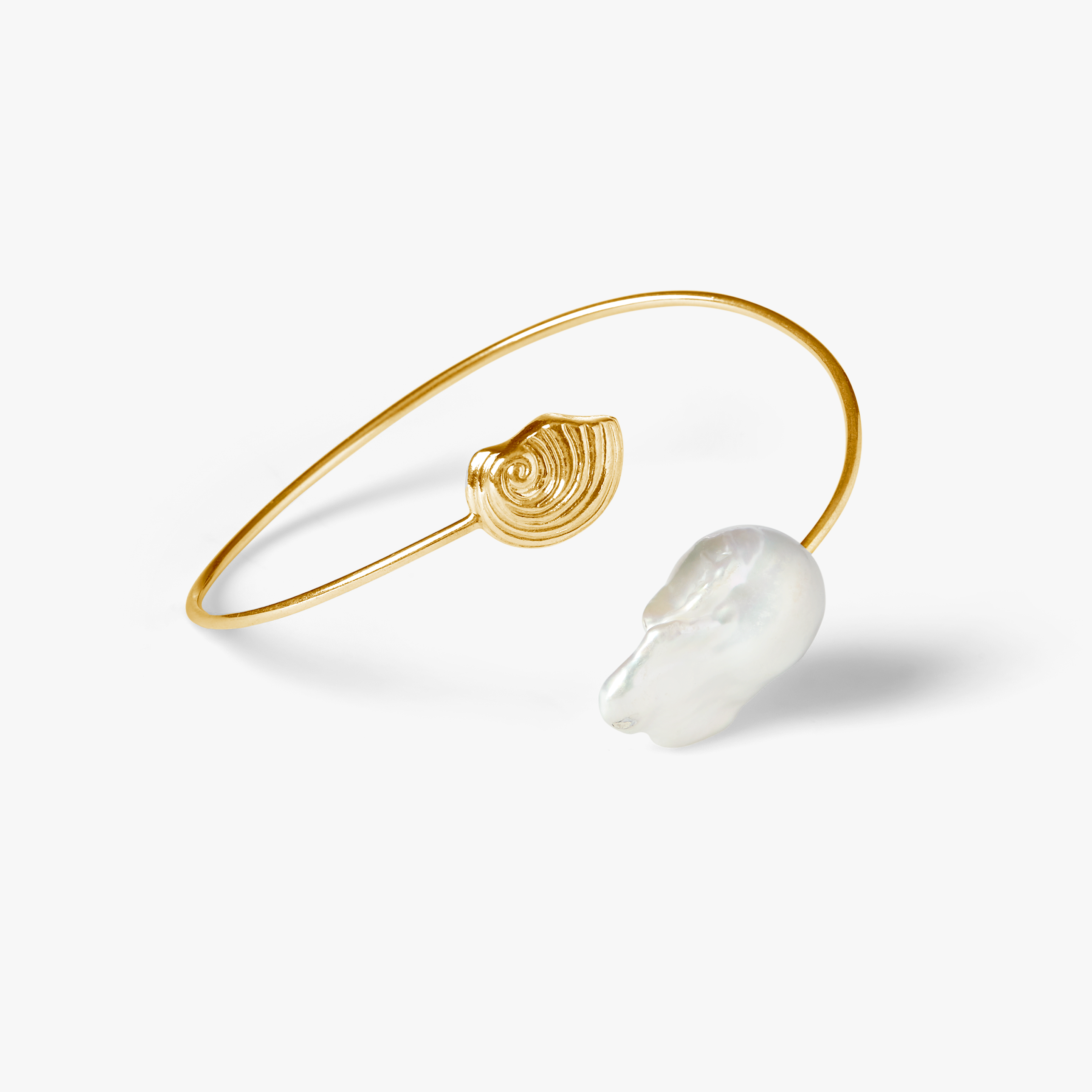 Trou d'Eau Douce Gold Spiral & Baroque - Oceano Pearls