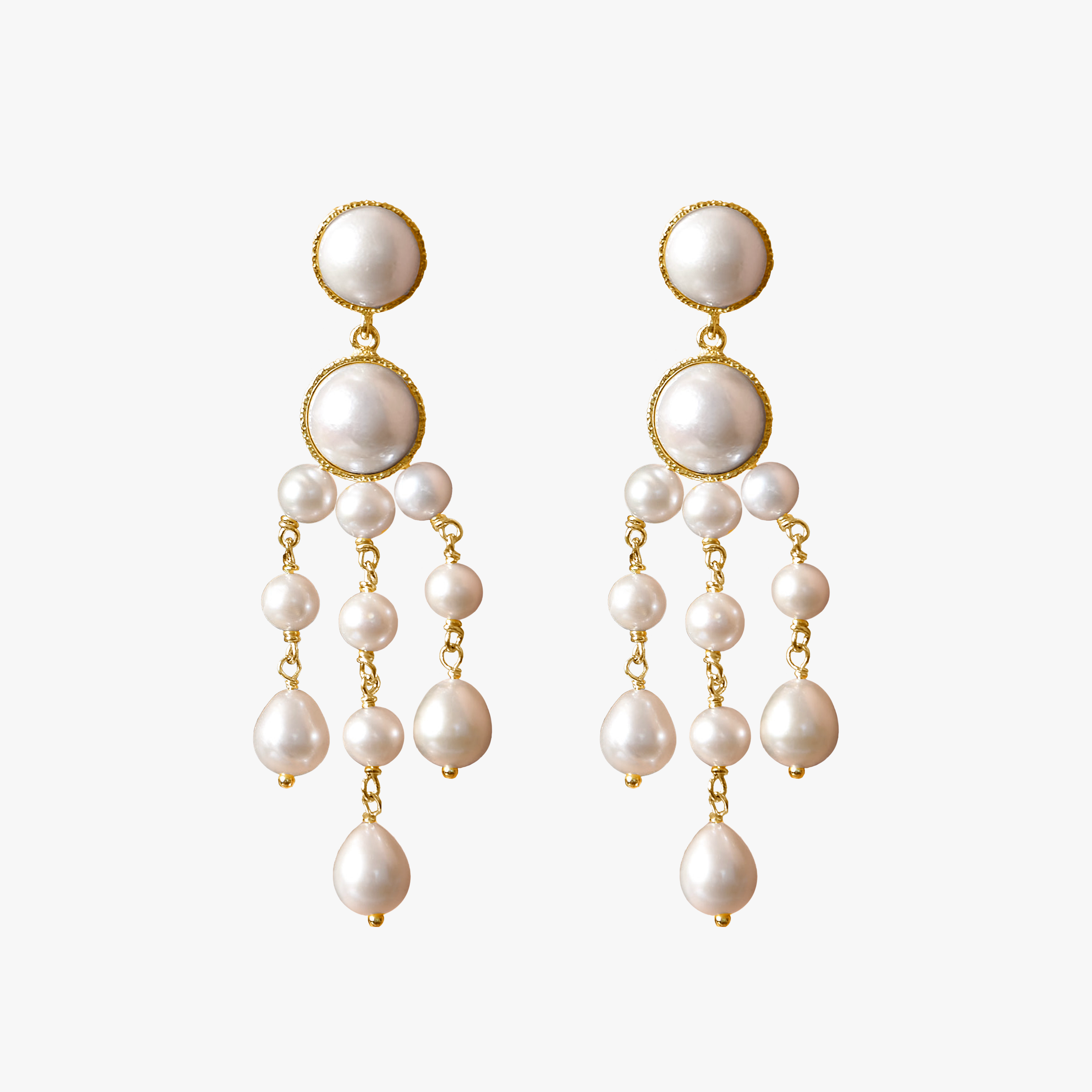 Chandelier Gold - Oceano Pearls
