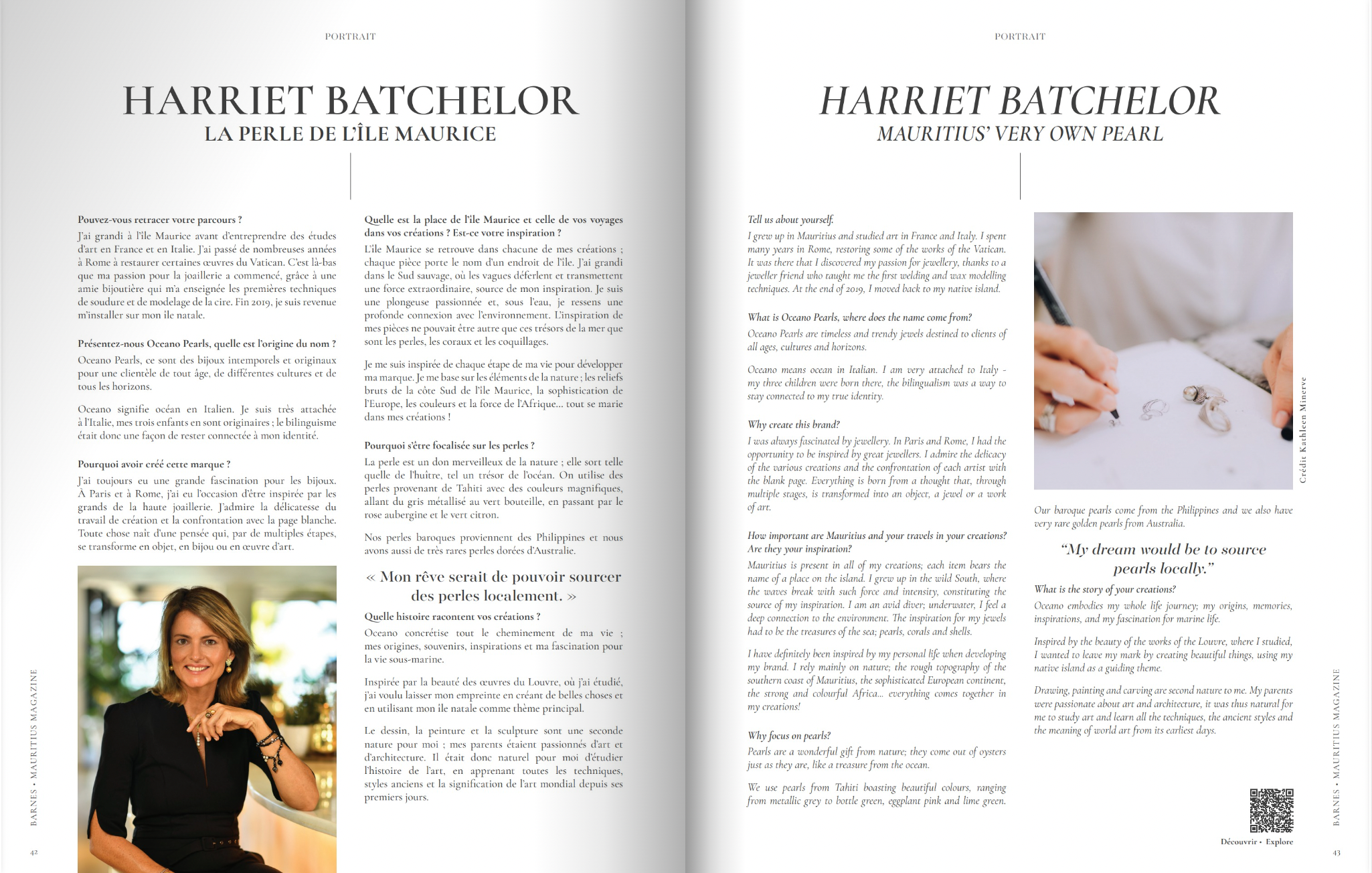 Barnes Mauritius - Harriet Batchelor, Mauritius' very own pearl - Oceano Pearls