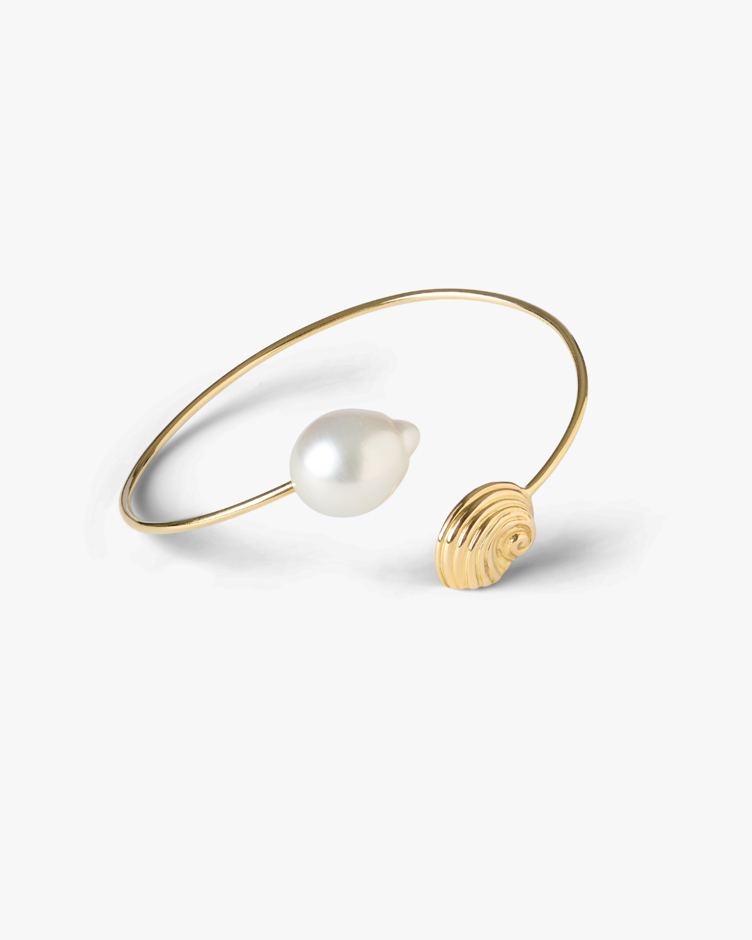 Trou D'Eau Douce Gold 18K White South Sea Pearl  & Spiral