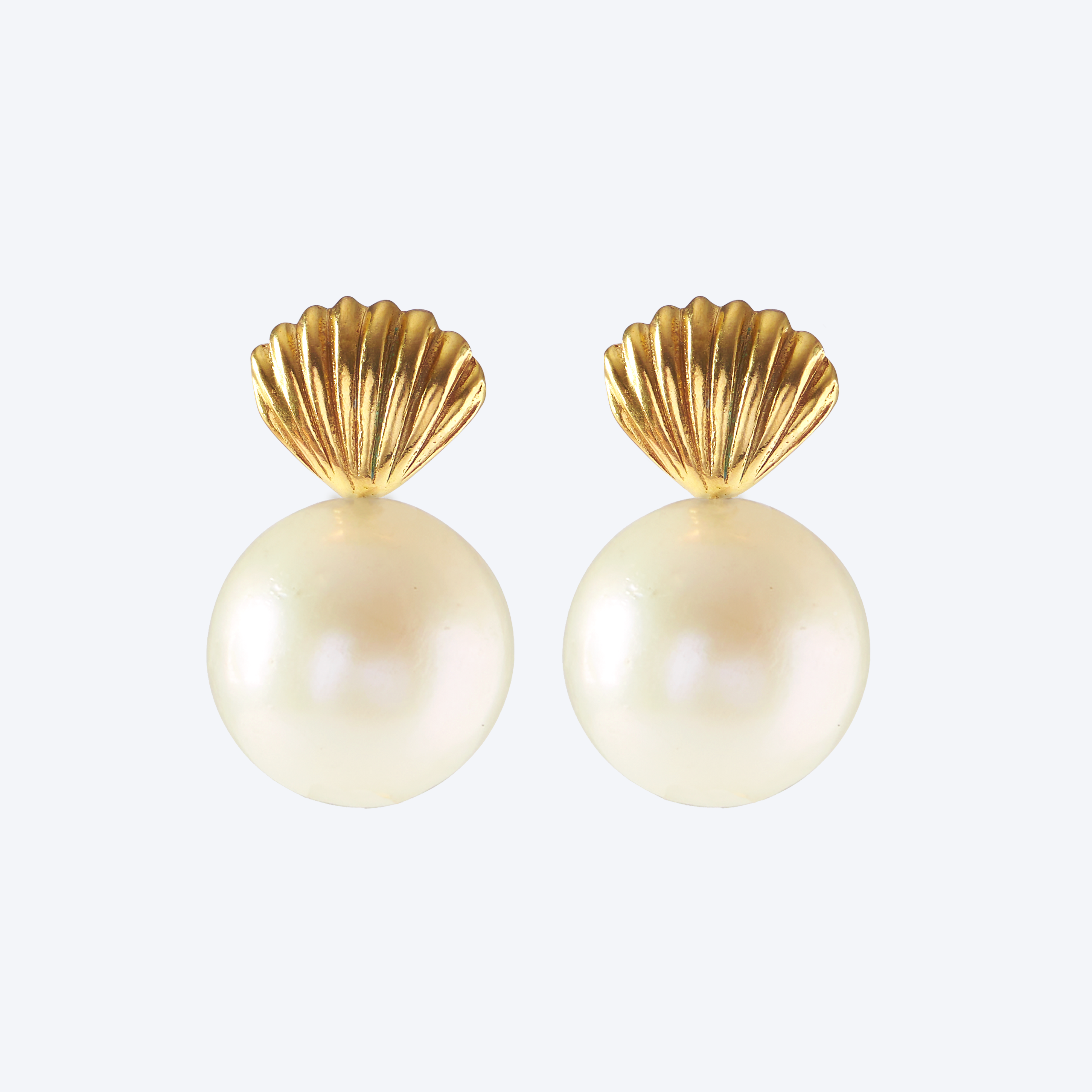 Flacq Earrings Gold Vermeil with white pearls