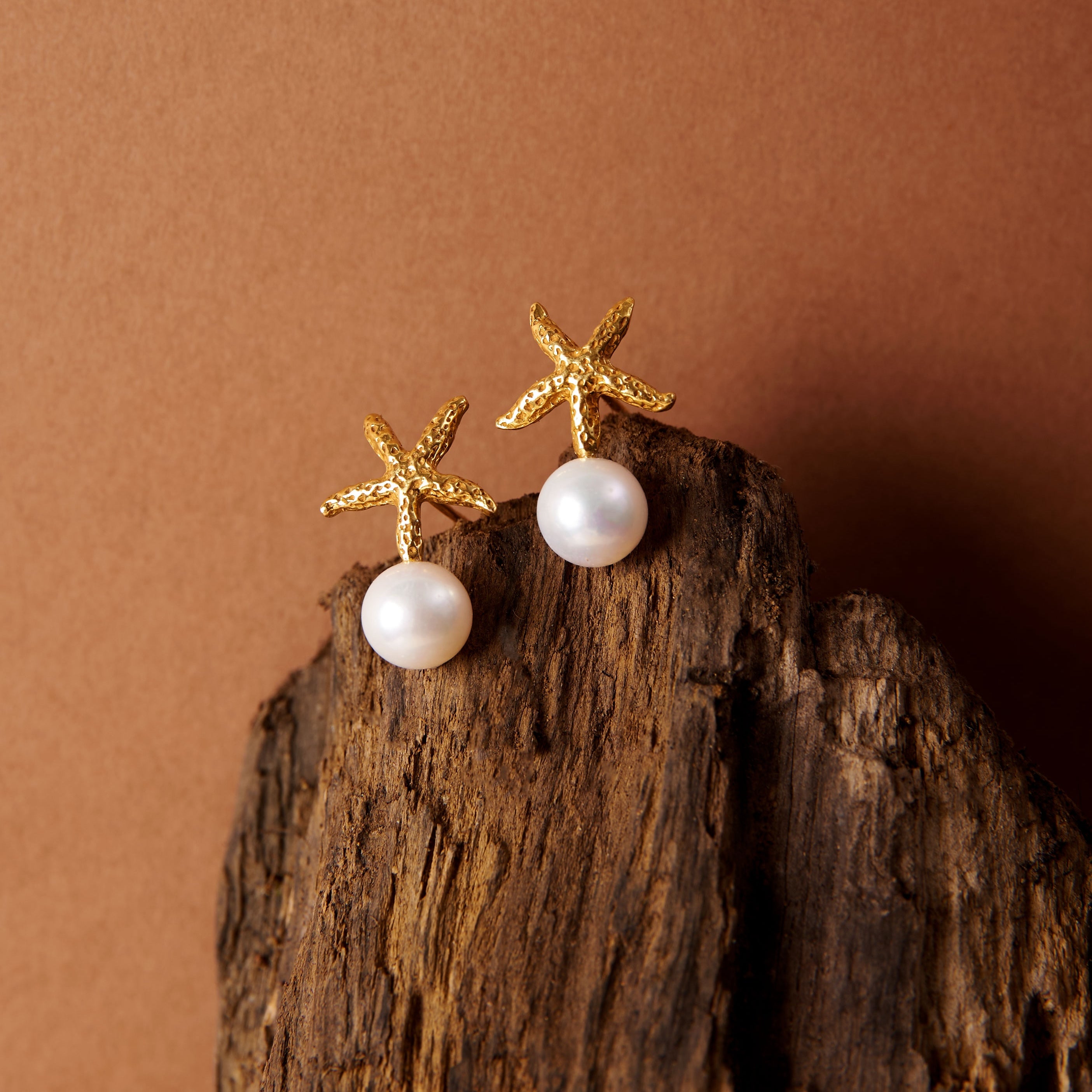 Ilot Starfish Gold White Round