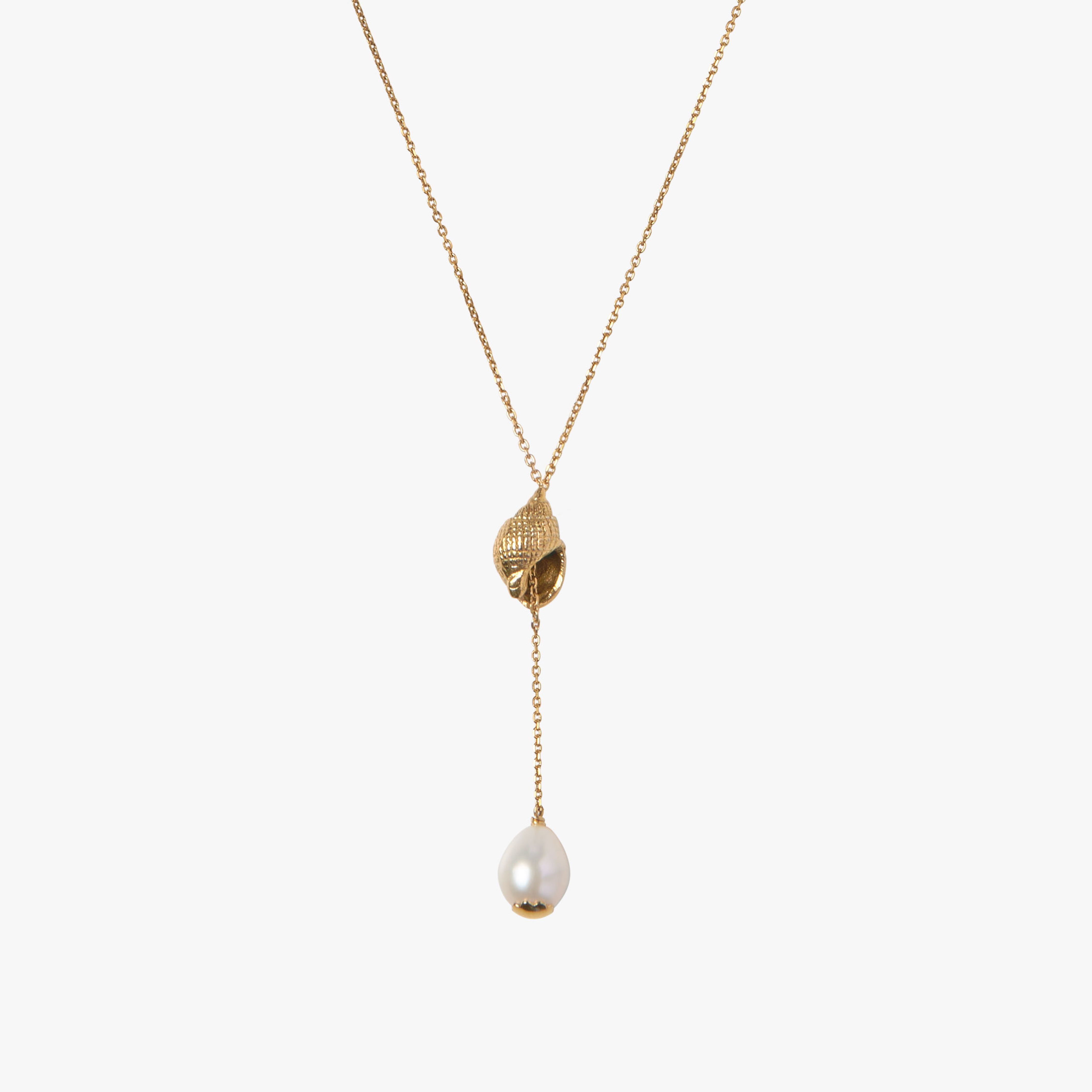 Trou d'Eau Douce Gold Adjustable Shell - Oceano Pearls