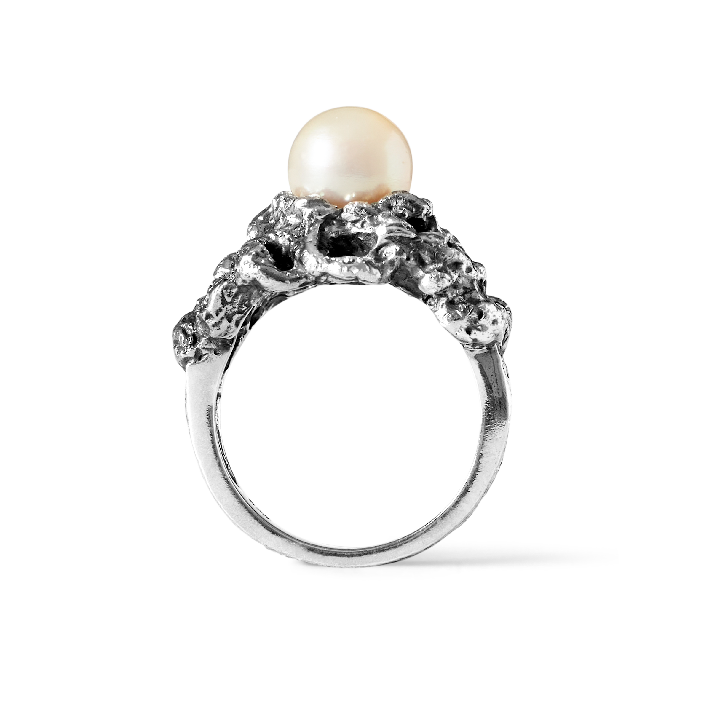 Ile aux Sables Oxidised White Round 8mm