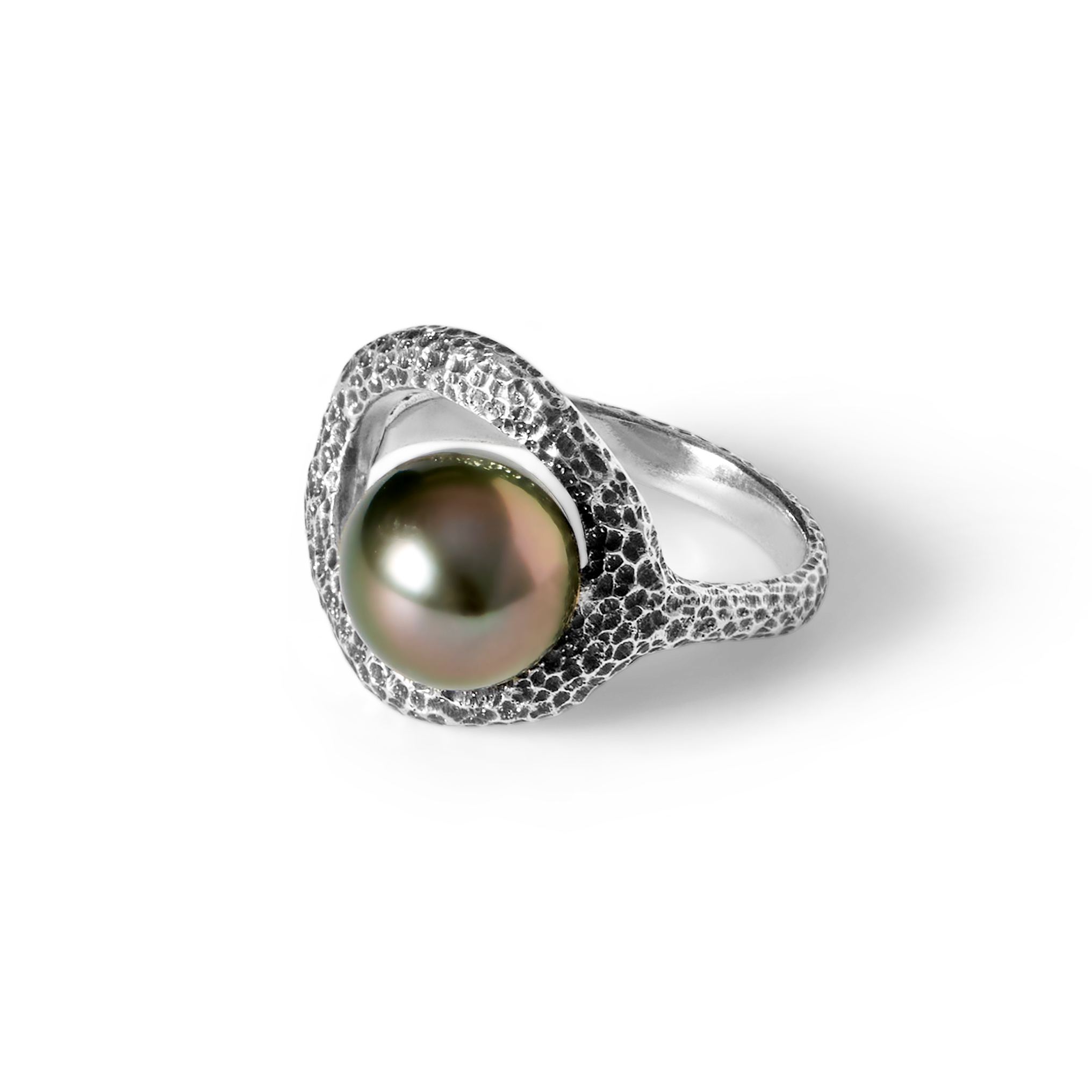 Pamplemousse Oxidised Beaten Tahitian 8 mm