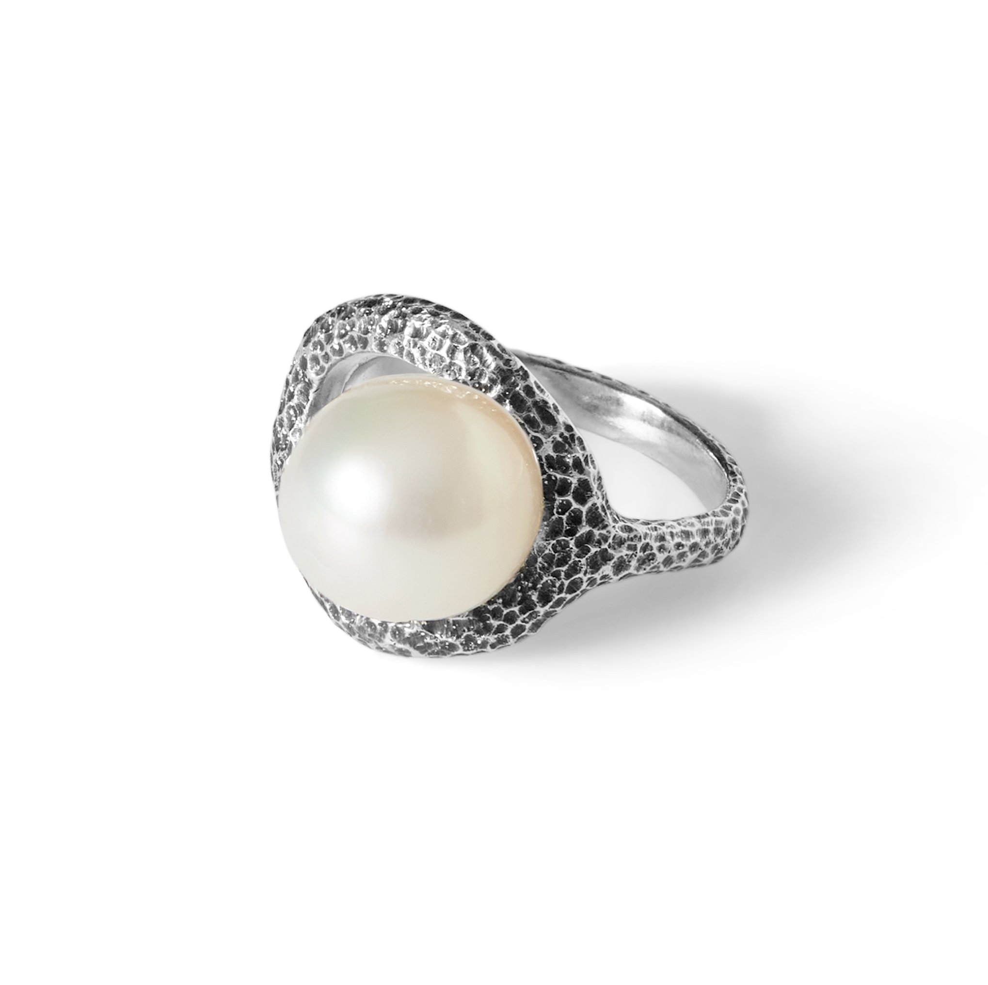 Pamplemousse Oxidised Beaten White 10mm