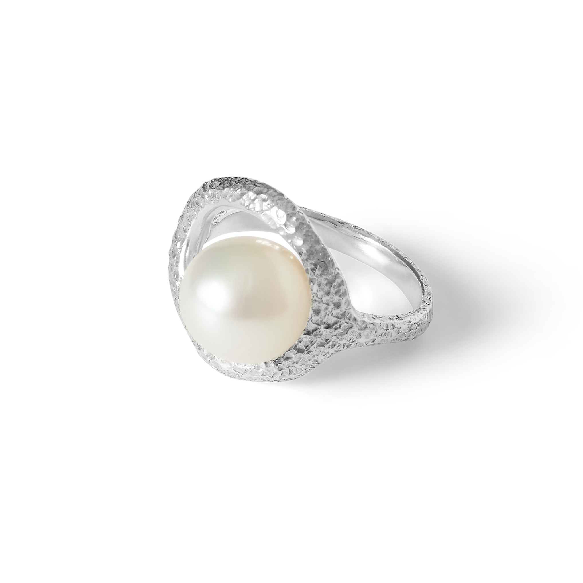 Pamplemousse Silver Beaten White 10 mm