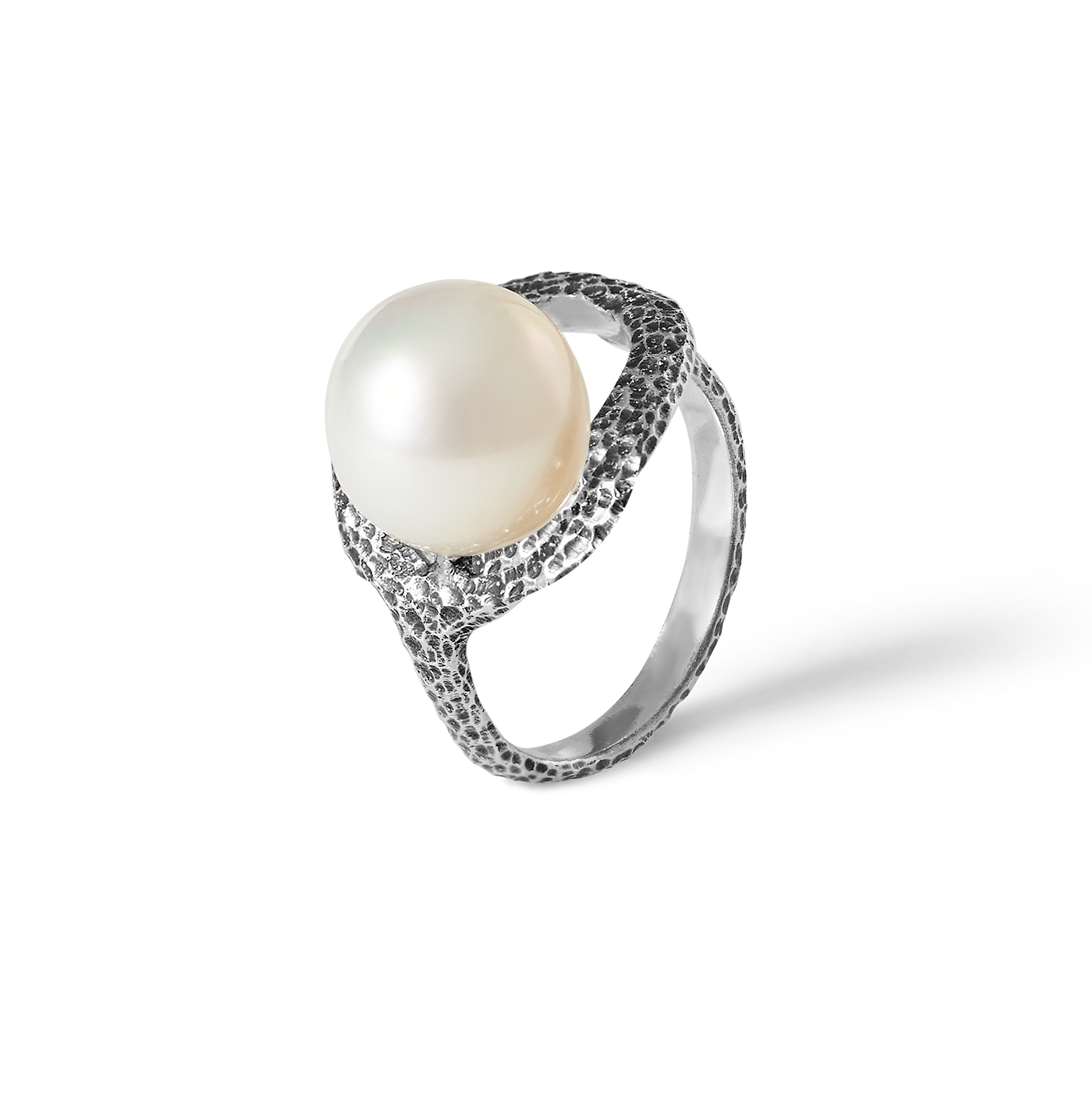 Pamplemousse Oxidised Beaten White 10mm