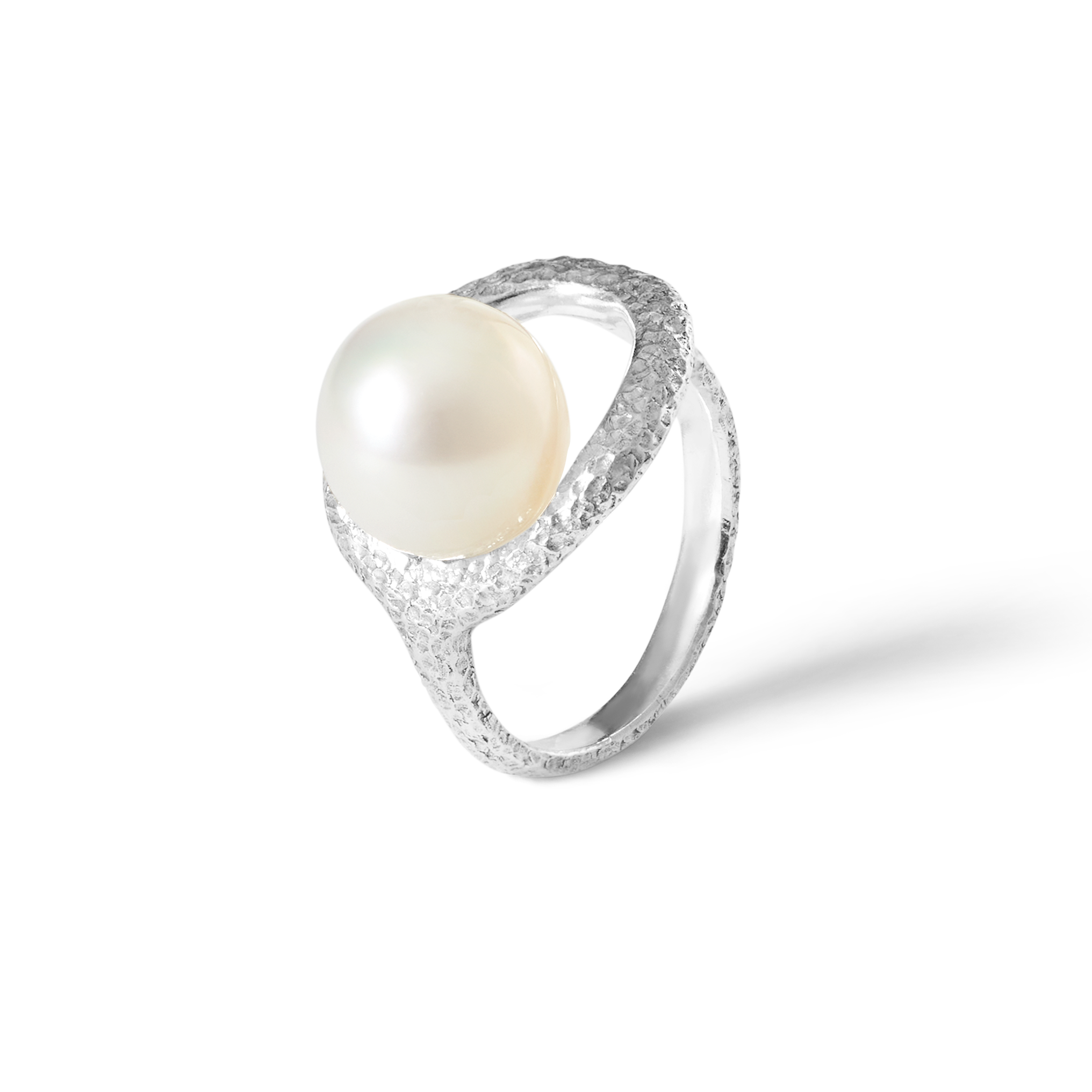 Pamplemousse Silver Beaten White 10 mm