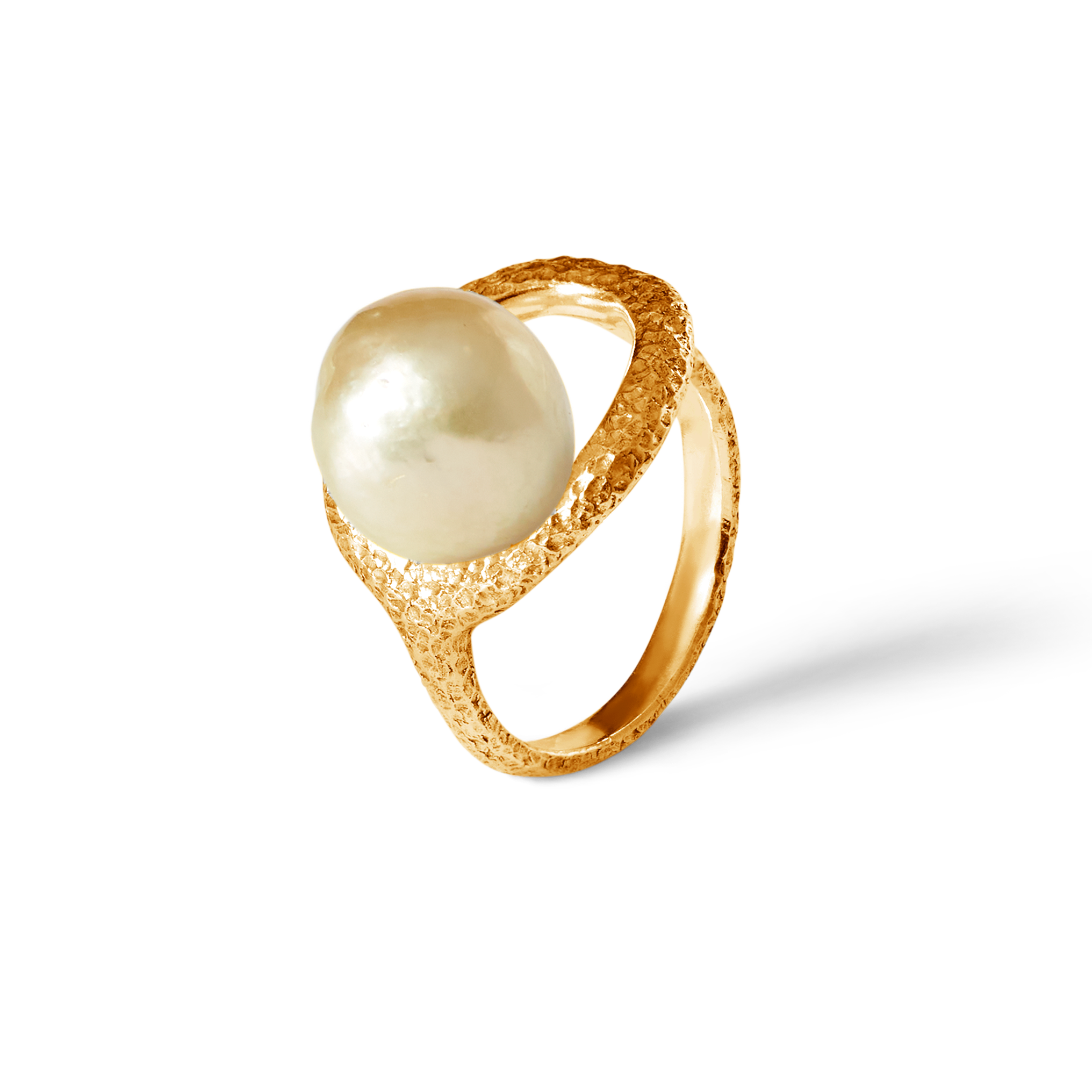 Pamplemousse Gold Beaten Golden South Sea 10 mm